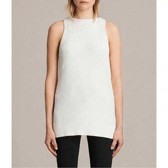 Allsaints Arleta Vest White Knit Sweater Tank,All Products : American Fashion Style Bags On Sale